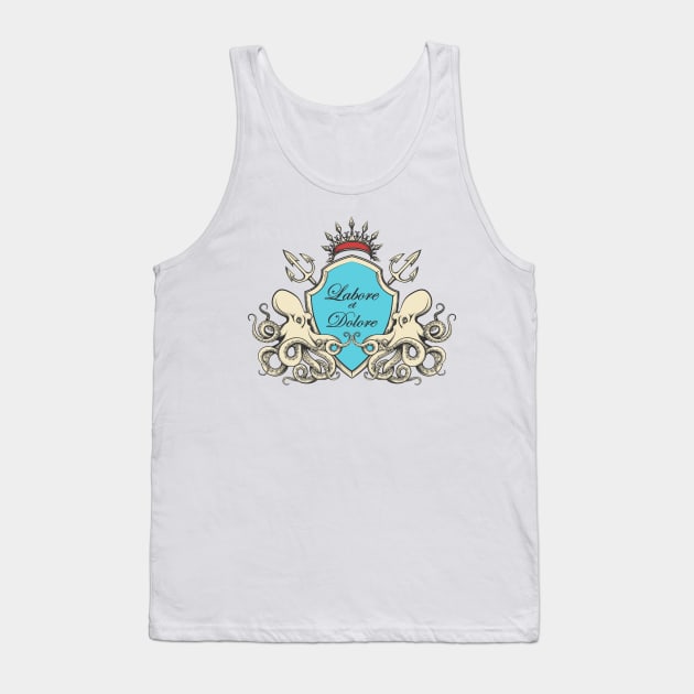 Coat of Arms with Octopus and Tridents Tank Top by devaleta